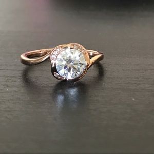 14k rose gold Moissanite (7mm) engagement ring